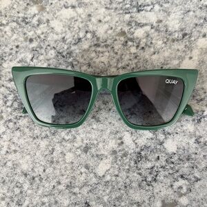 Quay Green Cat-Eye Sunglasses